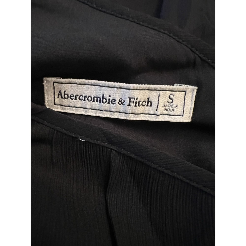 Abercrombie & Fitch Asymmetrical Black Layered Sheer One Shoulder Dress - Picture 7 of 8